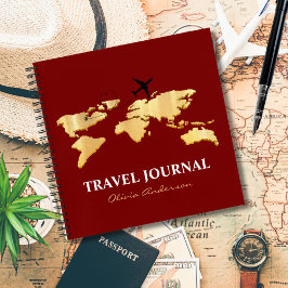 Mapa Mundial de Oro y Avión, Diario de Viaje, Pers