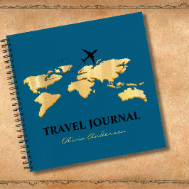 Mapa Mundial de Oro y Avión, Diario de Viajes, Per