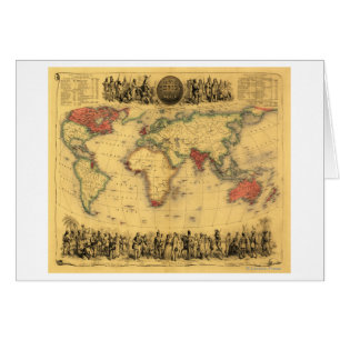 Mapa mundial que muestra el mapa del Imperio Britá