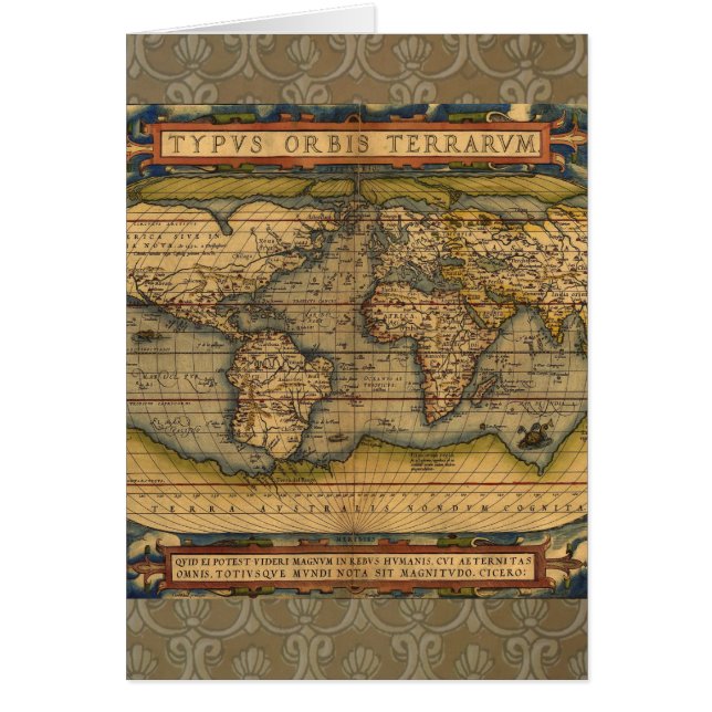 Mapa Mundial Viaje Antiguo Ortelius Europa (Frente)