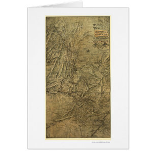 Mapa occidental y atlántico 1887 del ferrocarril