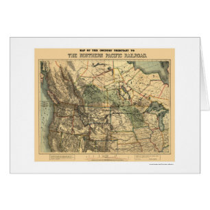 Mapa pacífico septentrional 1871 del ferrocarril