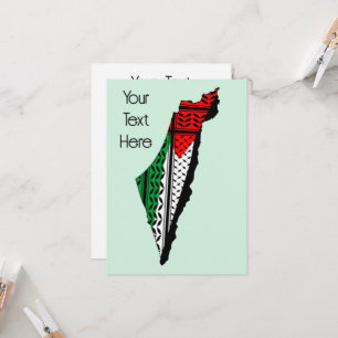 Mapa palestino con bandera y patrón de Keffiyeg