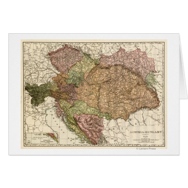 Mapa panorámico Austria-Hungría (Anverso (Horizontal))