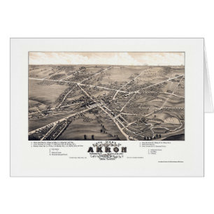 Mapa panorámico de Akron, OH - 1882