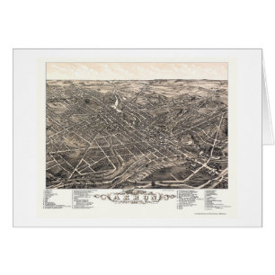 Mapa panorámico de Akron, OH - 1882