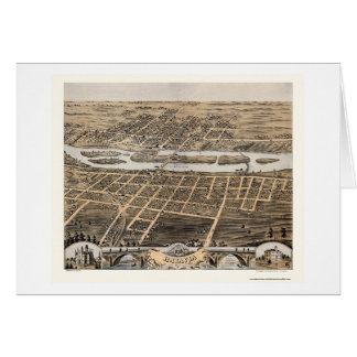 Mapa panorámico de Batavia, IL - 1869