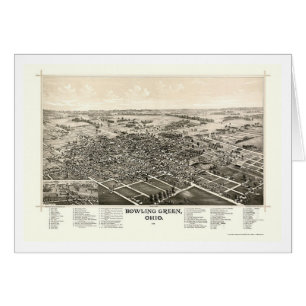 Mapa panorámico de Bowling Green, OH - 1888