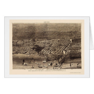 Mapa panorámico de Chicago, IL - 1874