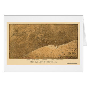 Mapa panorámico de Chicago, IL - 1892a