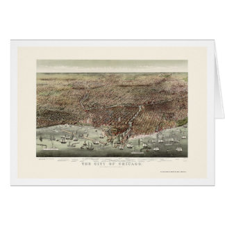 Mapa panorámico de Chicago, IL - 1892b