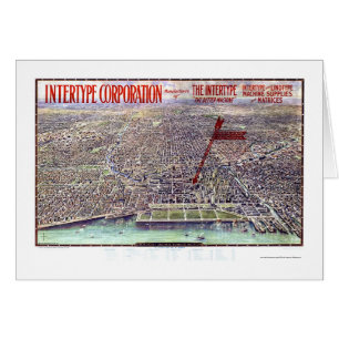 Mapa panorámico de Chicago, IL - 1916