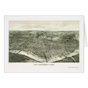 Mapa panorámico de Cincinnati, OH - 1900
