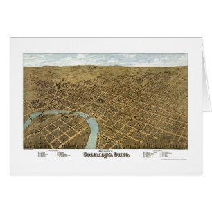 Mapa panorámico de Columbus, OH - 1872