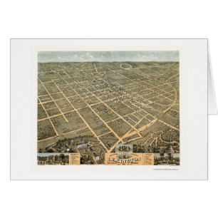 Mapa panorámico de Lexington, KY - 1871