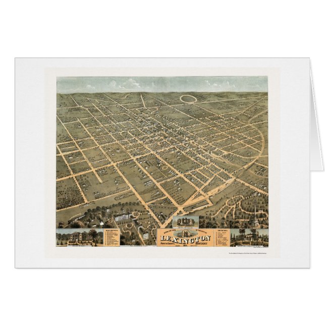 Mapa panorámico de Lexington, KY - 1871 (Anverso (Horizontal))