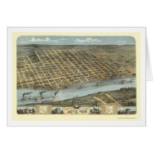 Mapa panorámico de Little Rock, Arkansas - 1871