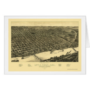 Mapa panorámico de Little Rock, Arkansas - 1887