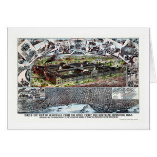 Mapa panorámico de Louisville, KY - 1883