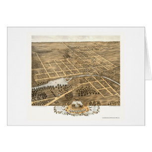 Mapa panorámico de Naperville, IL - 1869