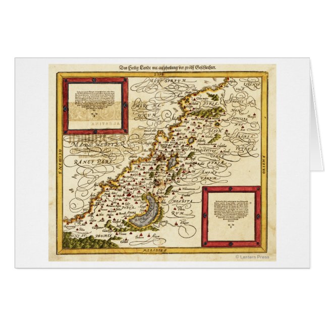 Mapa Panorámico de Palestina 3 (Anverso (Horizontal))