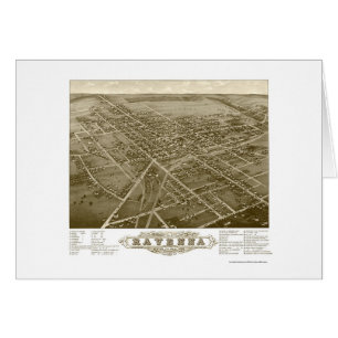 Mapa panorámico de Ravena, OH - 1882