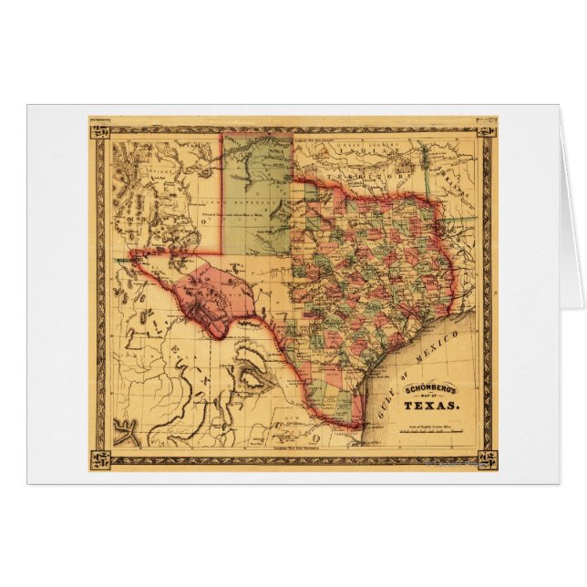 Mapa Panorámico de Texas (Anverso (Horizontal))