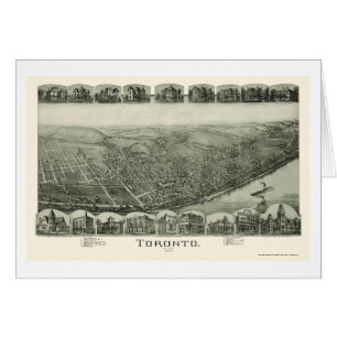 Mapa panorámico de Toronto, OH - 1889