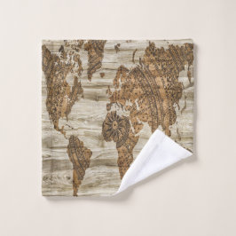 Mapa pardo de la huella mundial