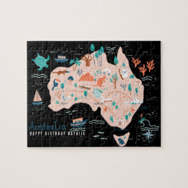 Mapa personalizado de Australia rompecabezas para