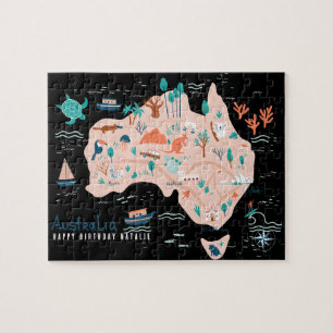Mapa personalizado de Australia rompecabezas para