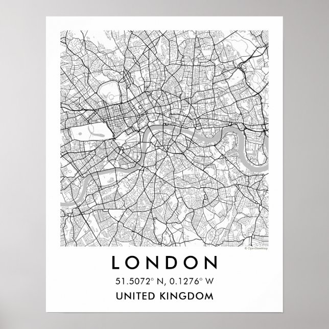 Mapa personalizado de la ciudad de Londres Arte de (Frente)
