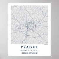 Mapa personalizado de la ciudad de Praga Arte de p