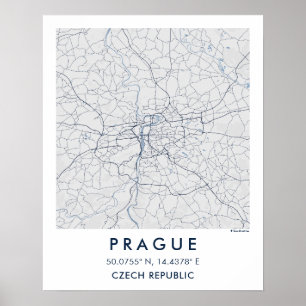 Mapa personalizado de la ciudad de Praga Arte de p