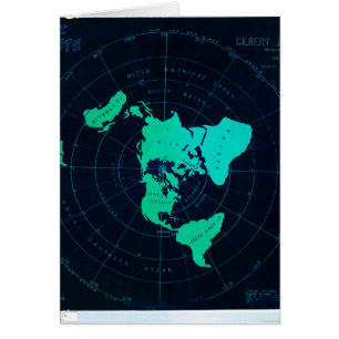 Mapa plano de la tierra (proyección equidistante
