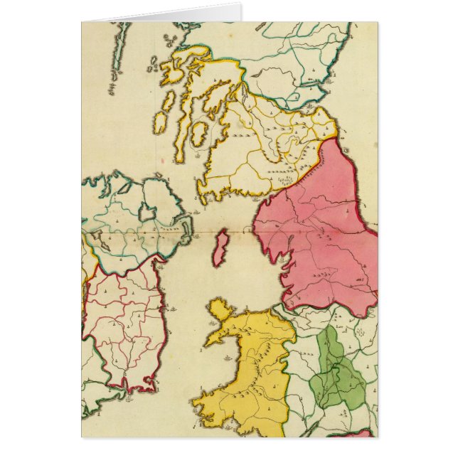 Mapa plano Islas Británicas (Frente)