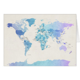Mapa político de Acuarela del mundo