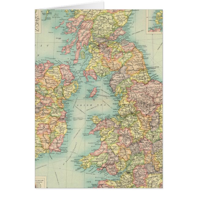 Mapa político de las Islas Británicas (Frente)