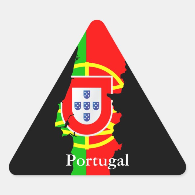 mapa portugal y bandera - pegatina (Anverso)