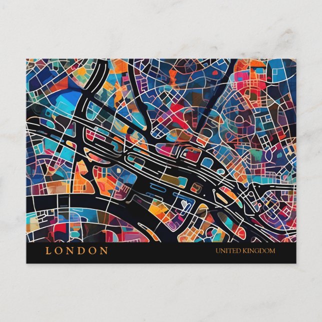 Mapa postal de Londres (Anverso)