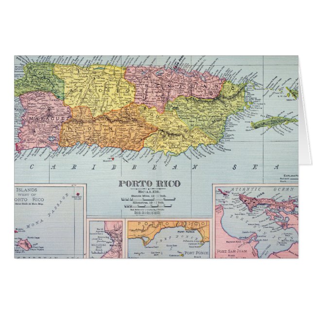 MAPA: PUERTO RICO, 1900 (Anverso (Horizontal))