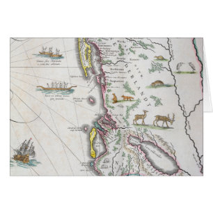 Mapa que representa la costa este