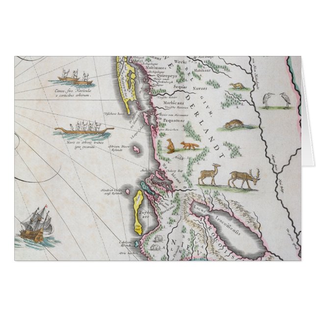 Mapa que representa la costa este (Anverso (Horizontal))