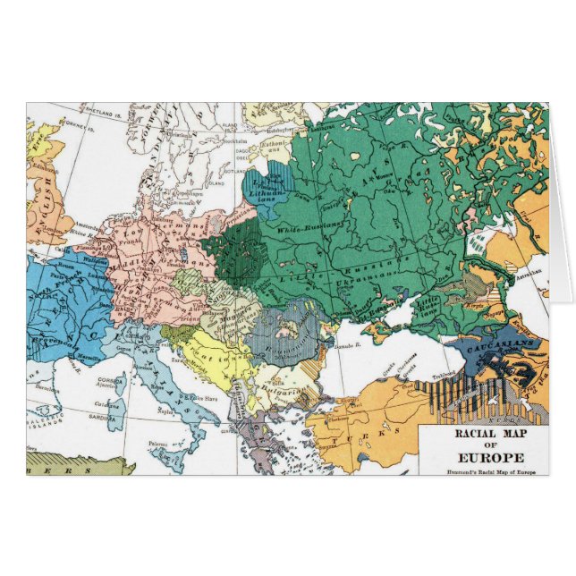 Mapa racial de Europa (Anverso (Horizontal))