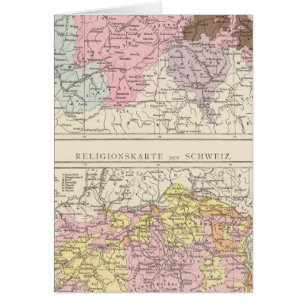 Mapa religioso y lingüístico de Suiza