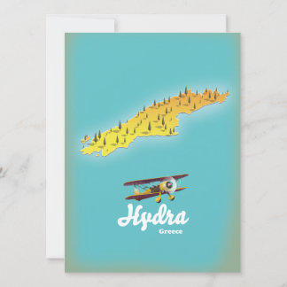 Mapa retro de Hydra Grecia