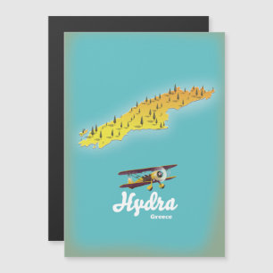 Mapa retro de Hydra greece