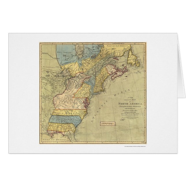 Mapa revolucionario 1771 de América (Anverso (Horizontal))