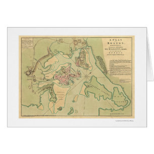 Mapa revolucionario 1776 de Boston