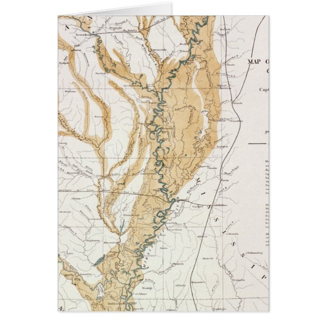 MAPA: RÍO MISISIPI, 1861 (Frente)